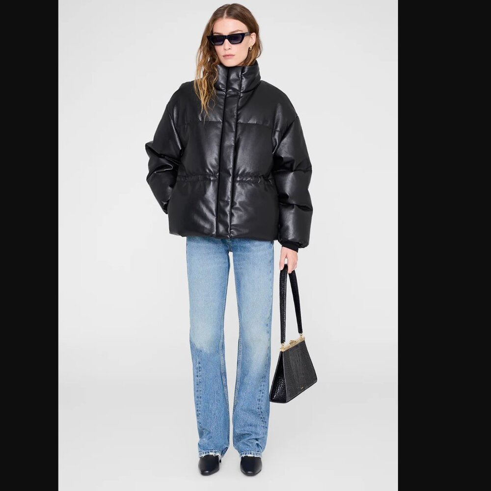 ANINE BING Oslo Leather Puffer Size Small - Picture 3 of 11